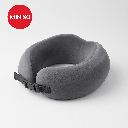 Compact Adjustable Memory Foam Neck Pillow (Gray) Miniso