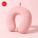 Compact Adjustable Memory Foam Neck Pillow (Pink) Miniso