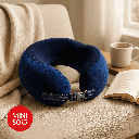 Compact Adjustable Memory Foam Neck Pillow (Navy)