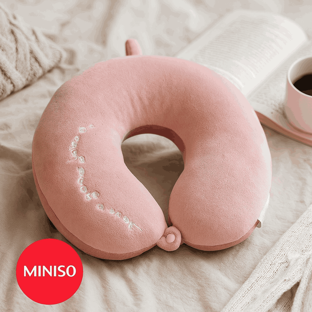 Classic Dual Color Neck Pillow (Pink)