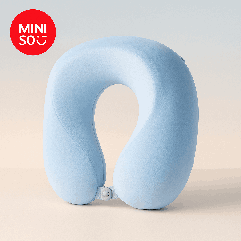 Dual Color Memory Foam U Shaped Neck Pillow (blue)