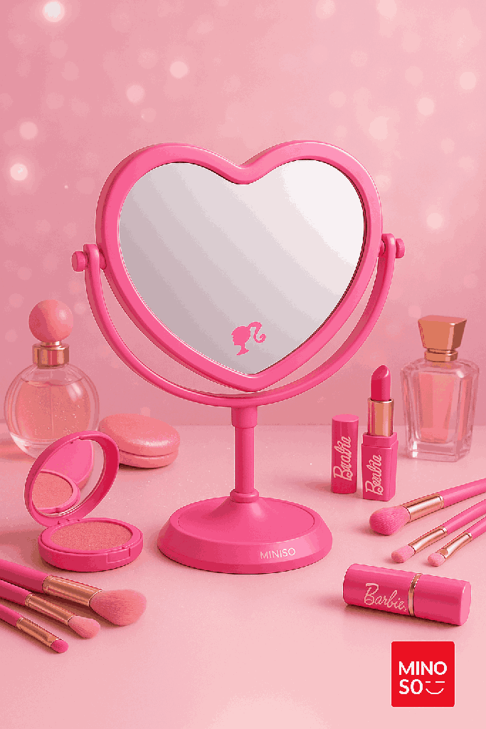 Barbie Shining Collection Heart Dual Sided Mirrer