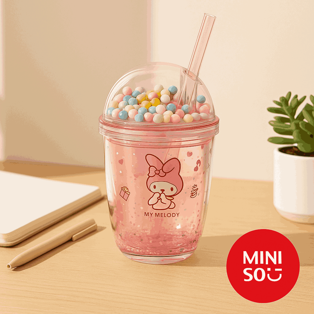 Sanrio Characters Portable Water Bottle (435ML) (Pink)