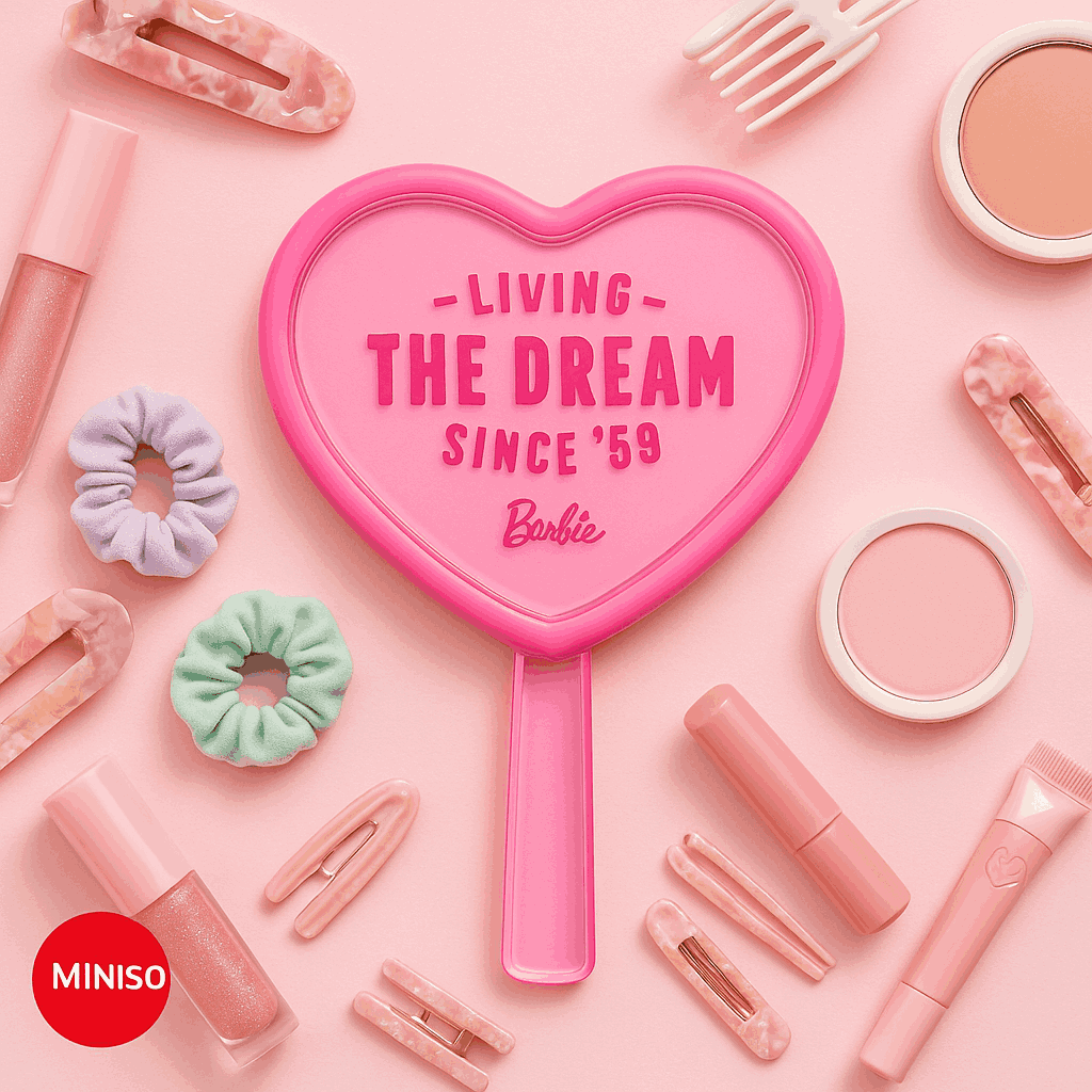 Barbie Shining Collection Heart Handhel Mirror