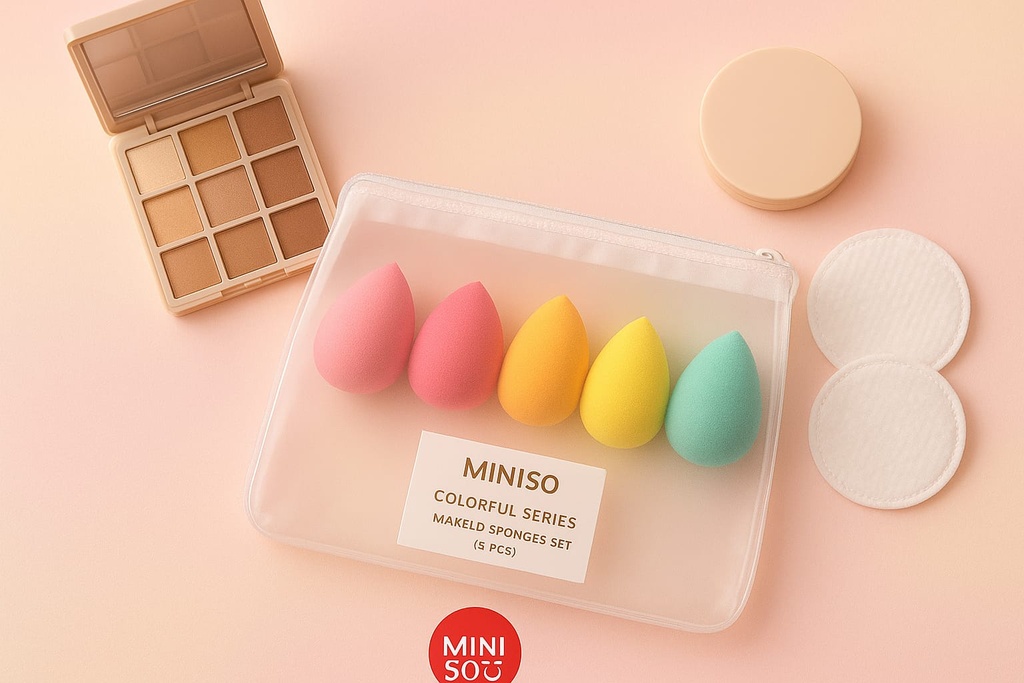 Miniso Colorful Series Makeup Sponges Set(6 Pcs) Miniso