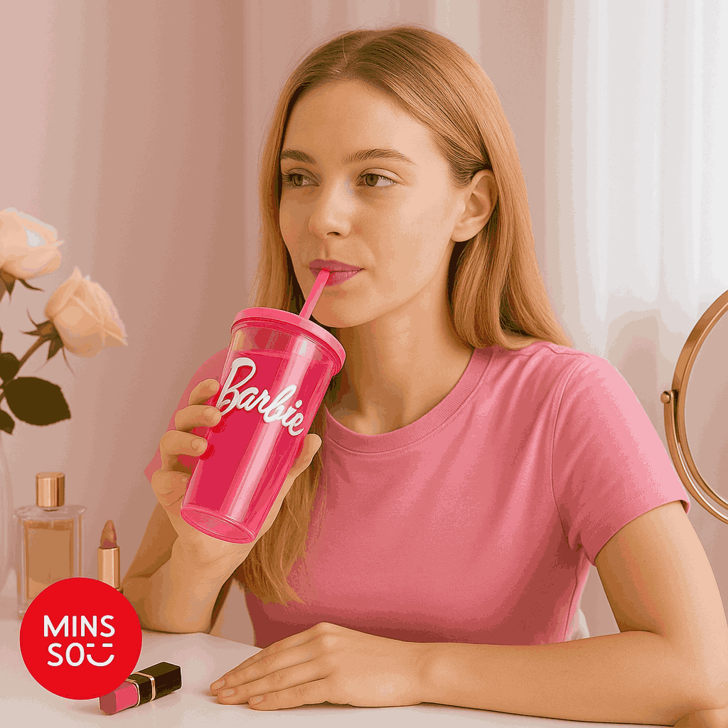 Barbie Shining Collection Plastic Tumbler 4Piece Set (520ML)