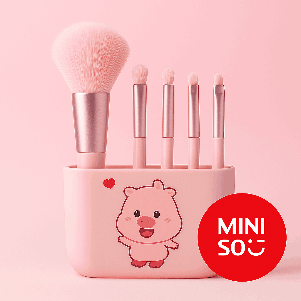 Zanmang Loopy Collection Mini Makeup Brushes Set (6pcs With Holder)