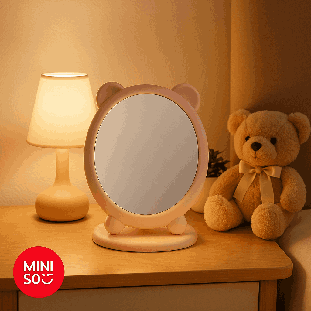 Lovely Bear Vanity Mirror Miniso