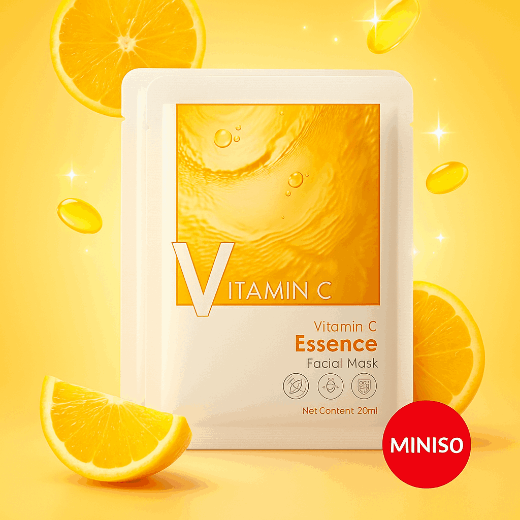 Miniso Essence Facial Mask(Vitamin C)Pack Of Too