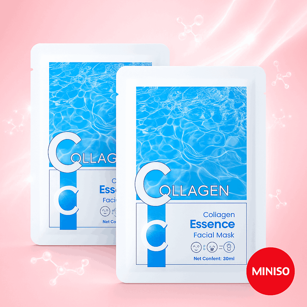 Miniso Essence Facial Mask(Collagen)Pack Of Too