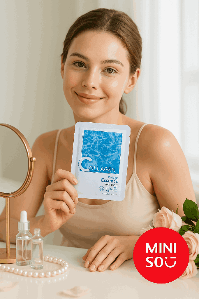 Miniso Essence Facial Mask(Collagen)Pack Of Too