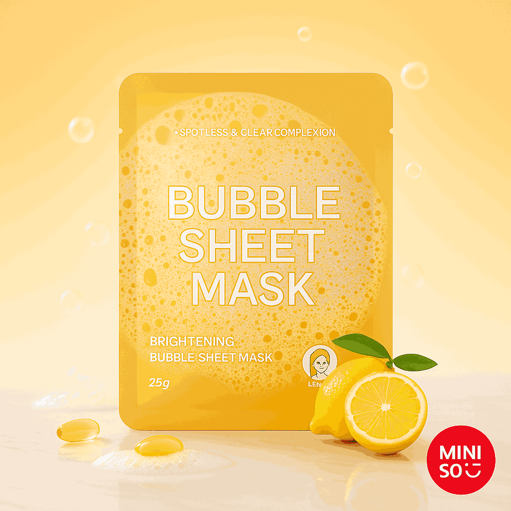 Miniso Brightening Bubble Sheet Mask (Lemon)