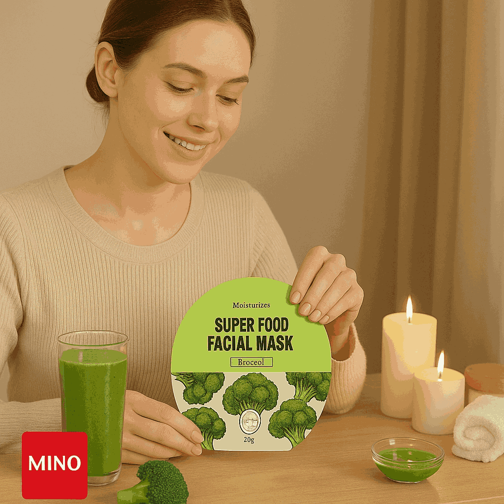 Miniso Vitamin Radiance Mask (Broccoli)Pack Of 2