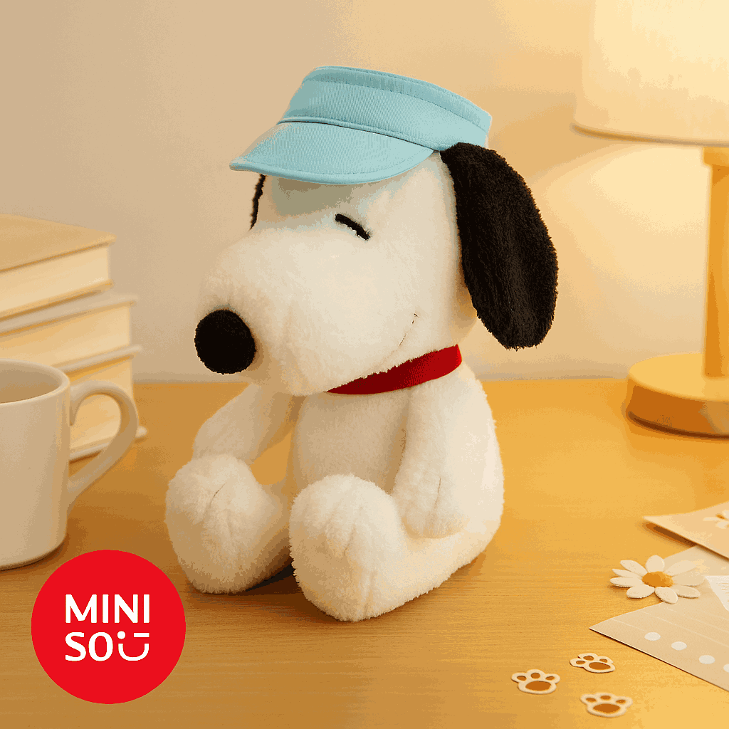 Miniso Snoopy Collection Sitting Plush Toy 30CM(Shirt)
