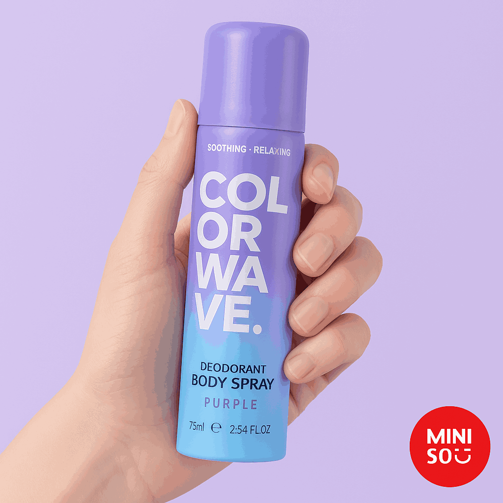 Miniso Color Wave Deodarant Body Spray (Purple)