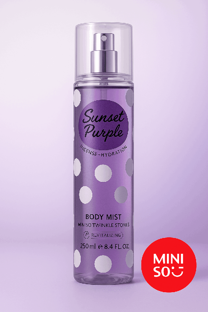 Body Mist Miniso Twinkle Stones(Sunset Purple)