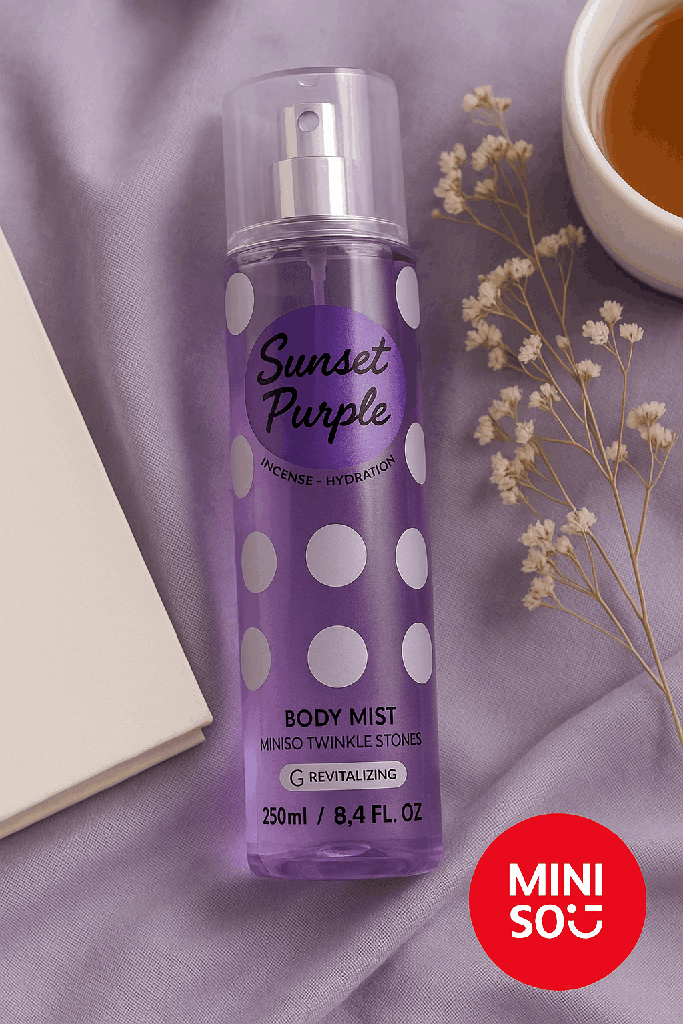 Body Mist Miniso Twinkle Stones(Sunset Purple)