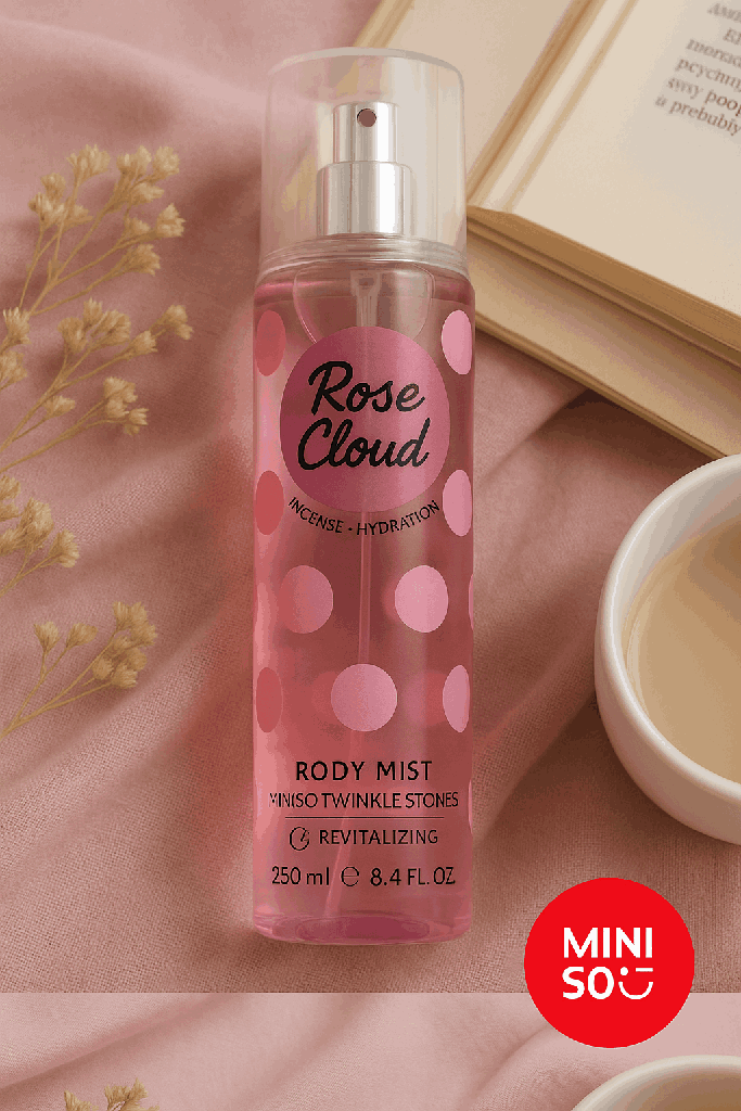 Body Mist Miniso Twinkle Stones(Rose Cloud)