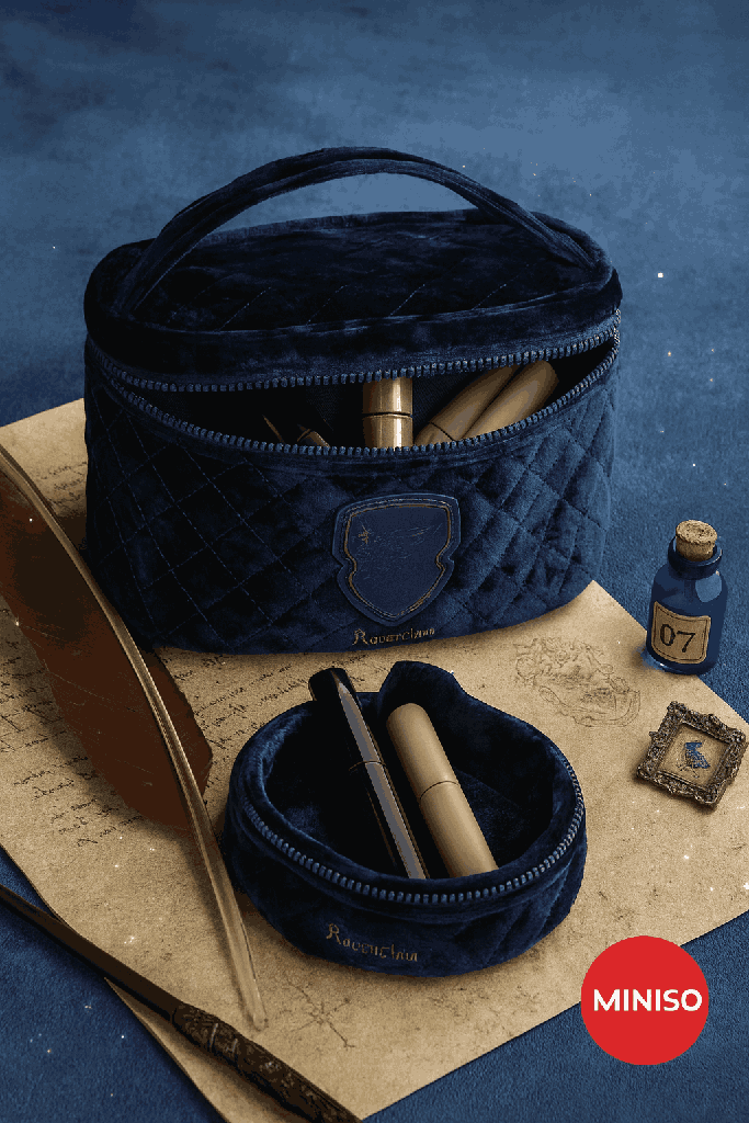 Harry Potter Barrel Mekeup Bag (Blue)