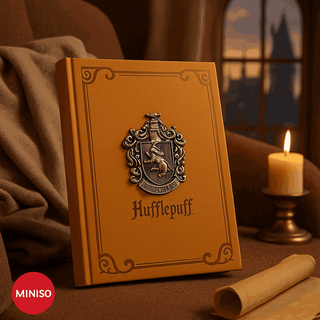 Harry Potter A5 PU Embossment Hardcover Book (96 Sheets)(hufflepuff)