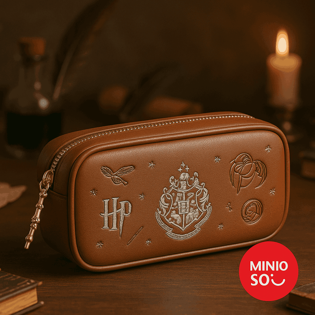 Harry Potter Embossed Silver-Stamping Stationery Case (Brown)