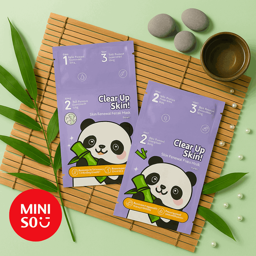 Miniso Skin Renewal Facial Mask(Bamboo)Pack Of 2