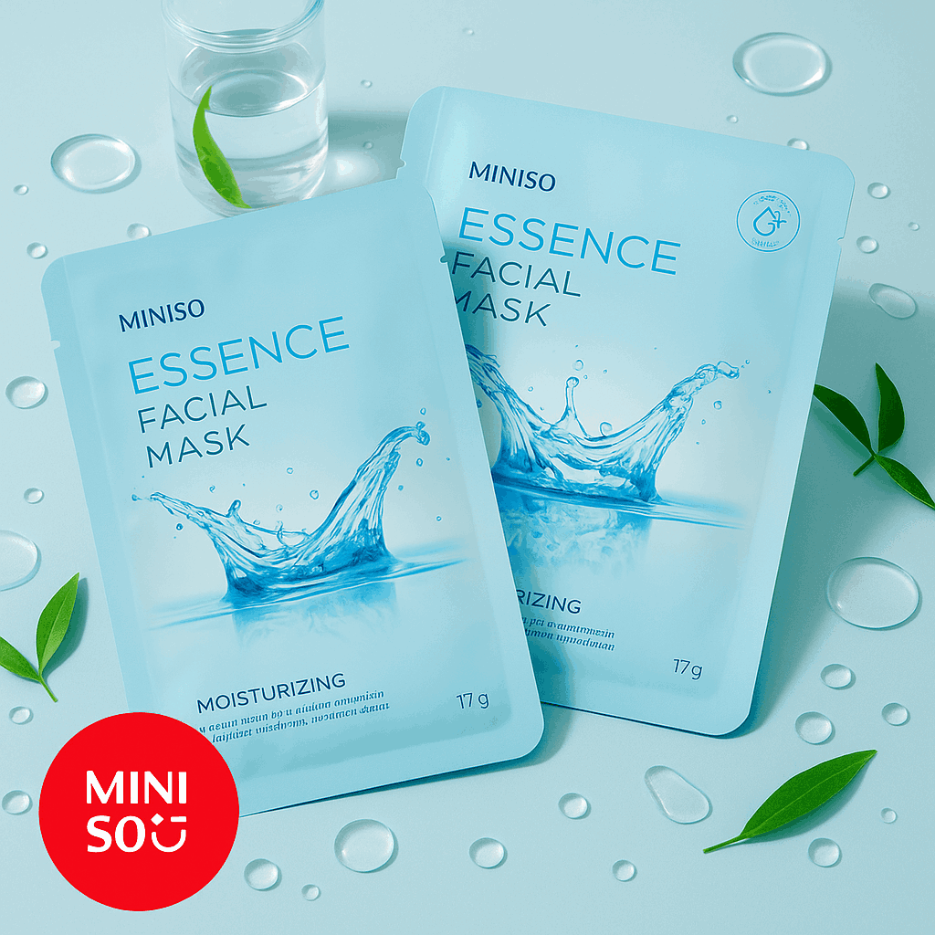 Miniso Essence Facial Mask(Hyaluronic Acid)Pack Of 2