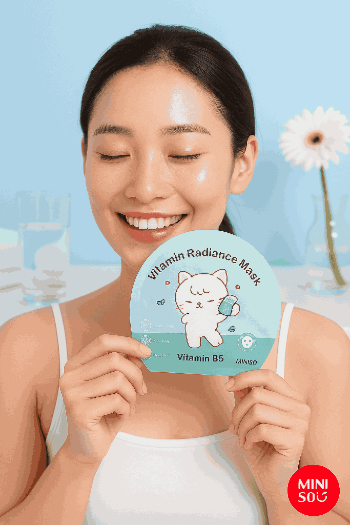 Miniso Vitamin Radiance Mask (Vitamin B5)Pack Of 2