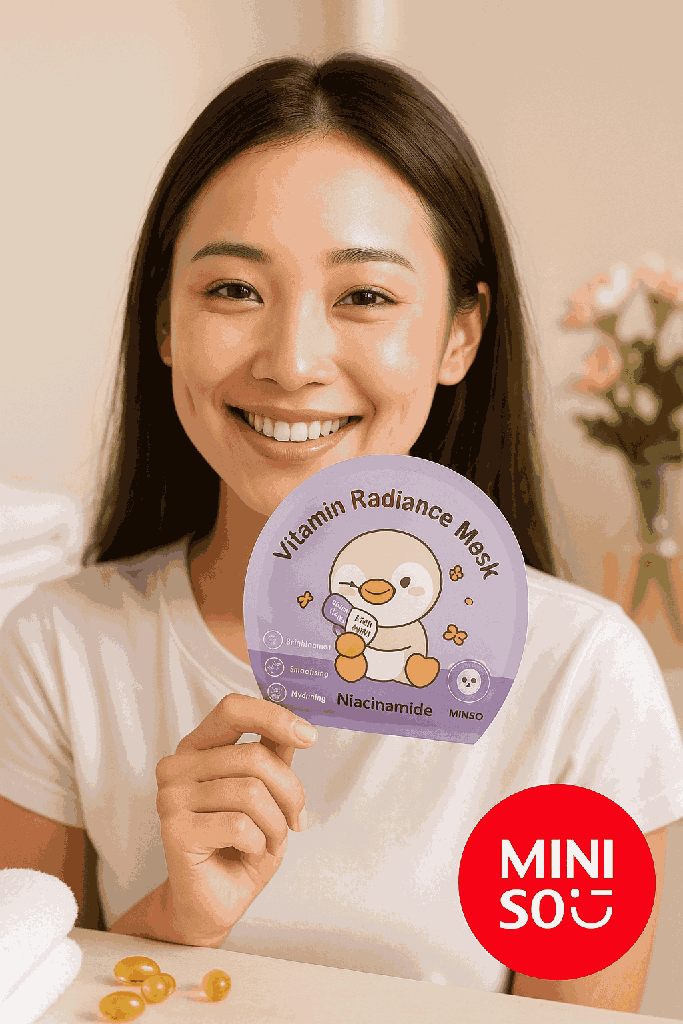 Miniso Vitamin Radiance Mask (Niacinamide)Pack Of 2