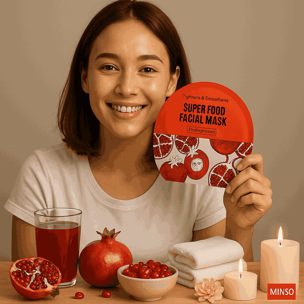 Miniso Vitamin Radiance Mask (Pomegranate)Pack Of 2