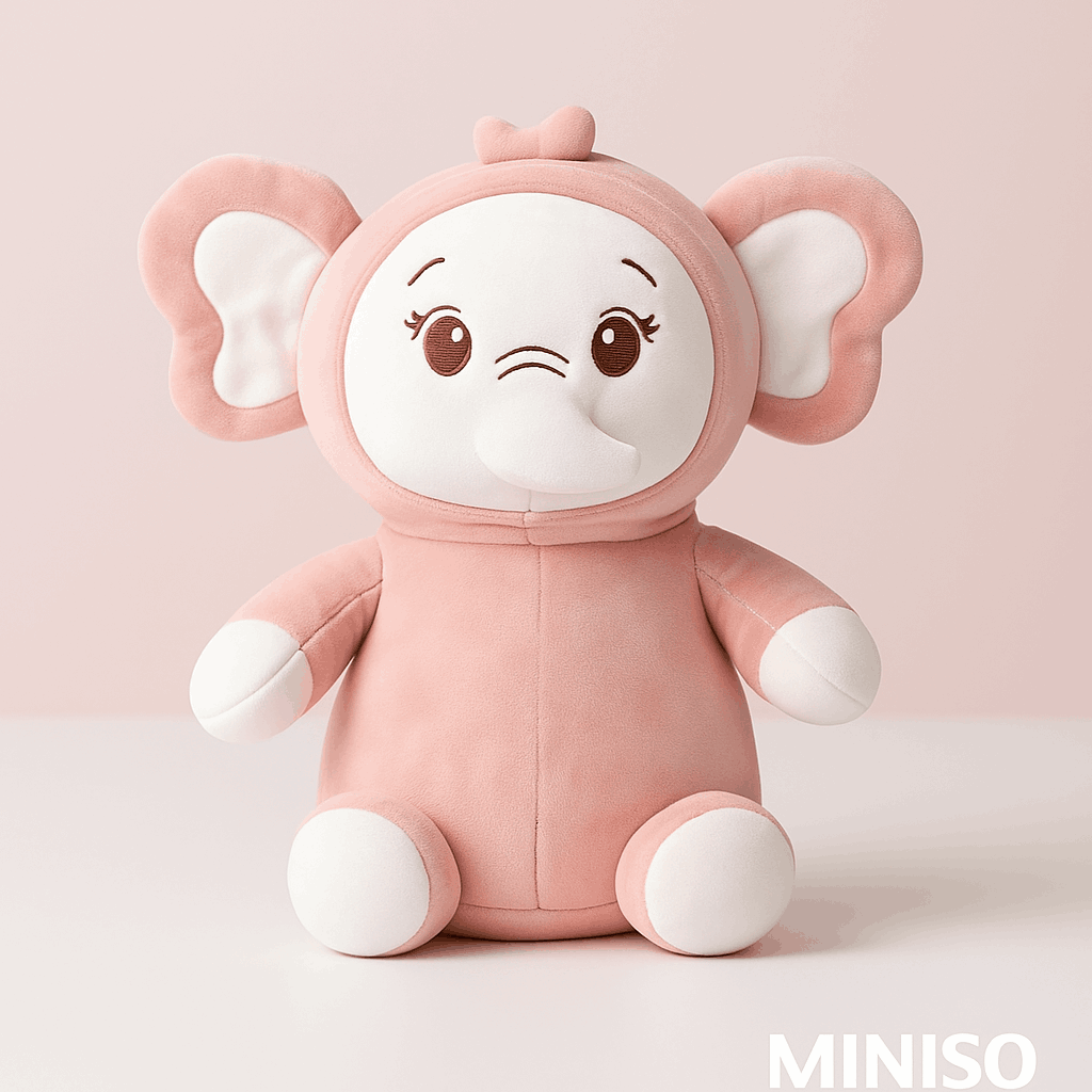 Sitting Elephant Plush Toy 30CM(Pink) 