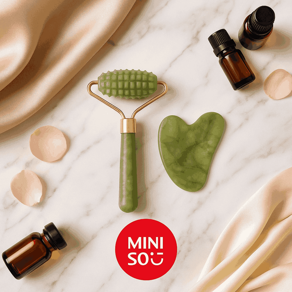 Jade Massge Set (Roller & Scraping Plate)