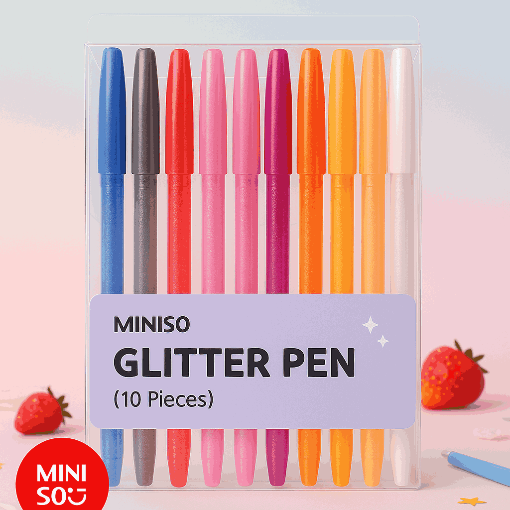 Miniso Glitter Pen (10 Pieces)Miniso