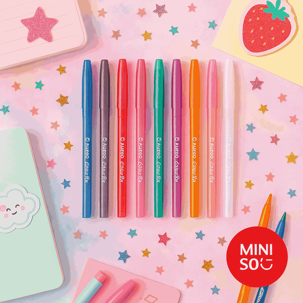 Miniso Glitter Pen (10 Pieces)Miniso