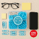 Office Supplies Set (Blue)