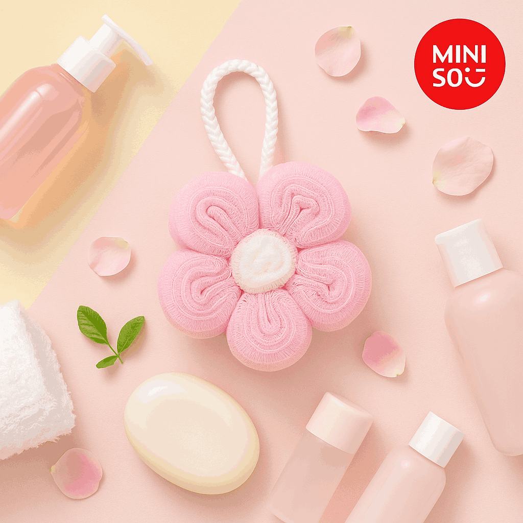 Flower Loofah (Pink) Miniso