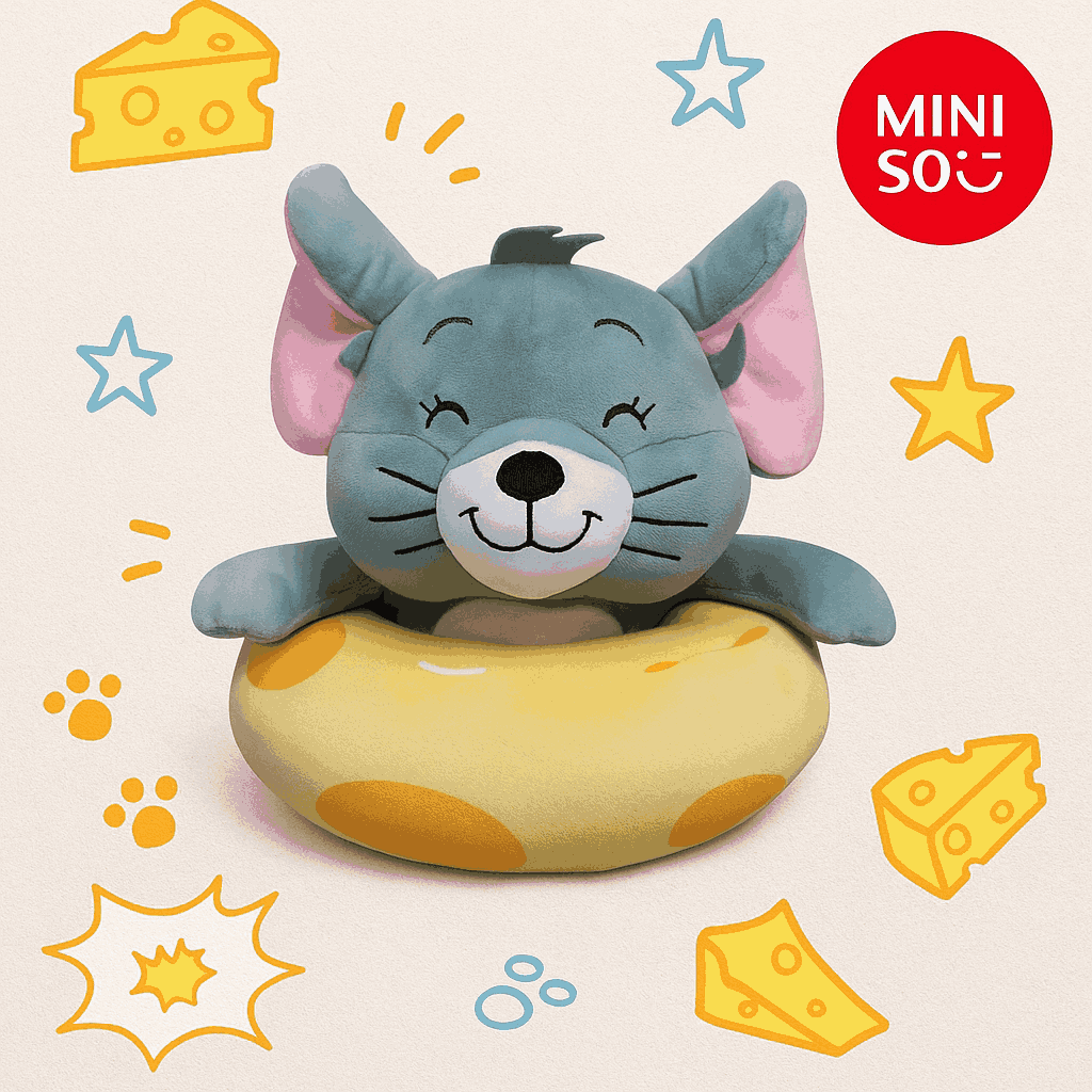 Miniso Tom & Jerry Cheese Collection Plush Toy 27 CM (Taffy)