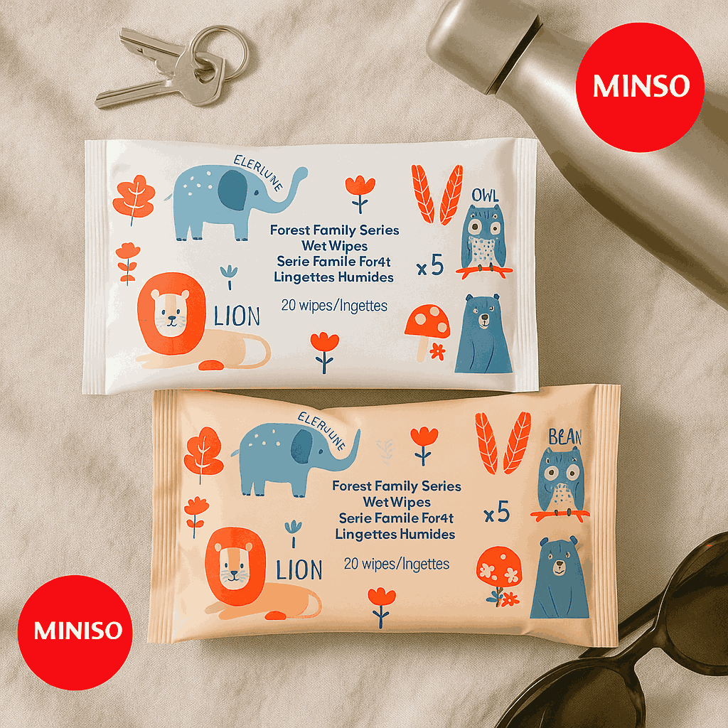 Forest Family Series Wet Wipes (20 Wipes*5 Packs)