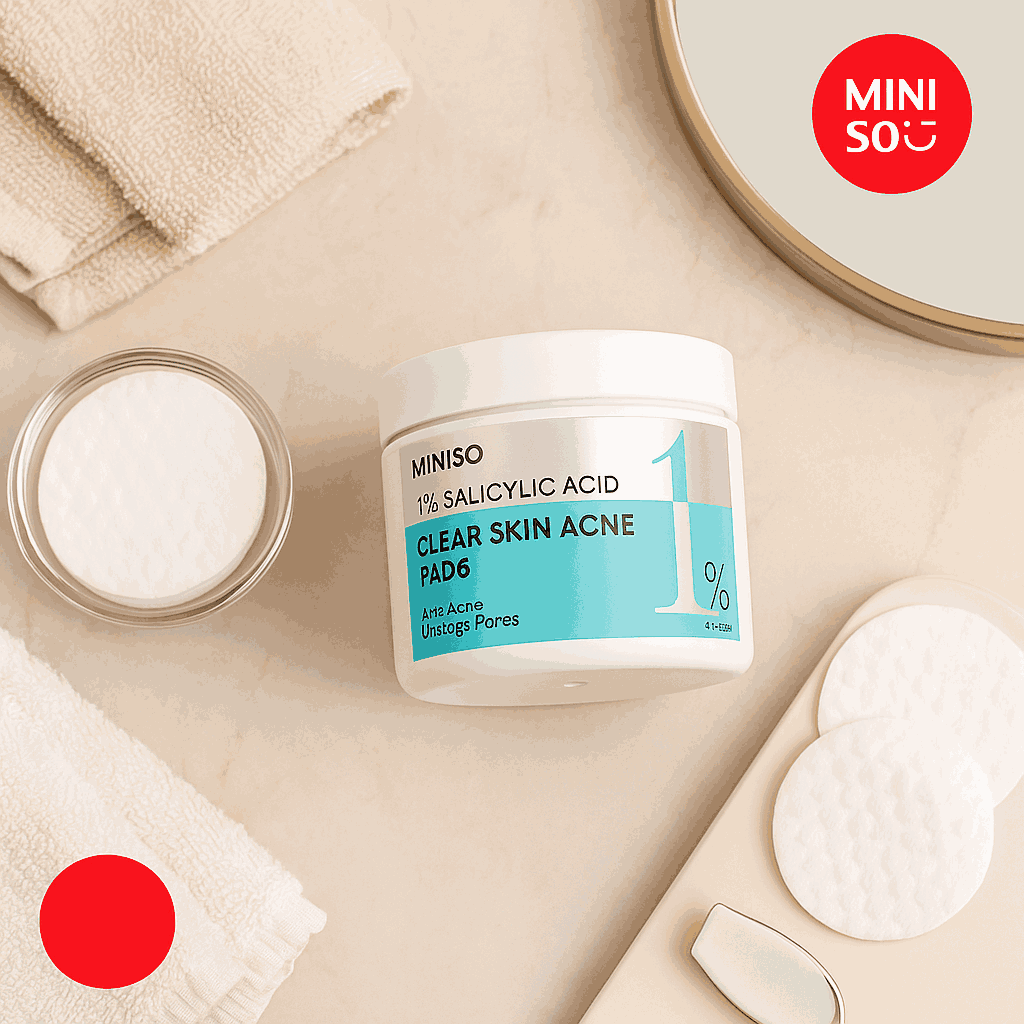 Miniso 1% Salicylic Acid Clear Skin Acne Pads miniso
