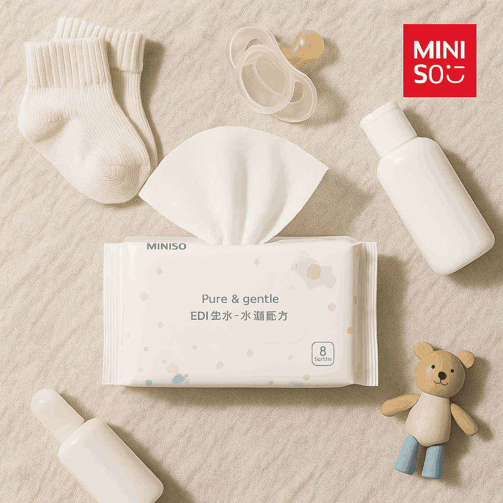 Baby Holiday Baby Thick Soft Wet Wipes (8 Wipes*8 Packs)