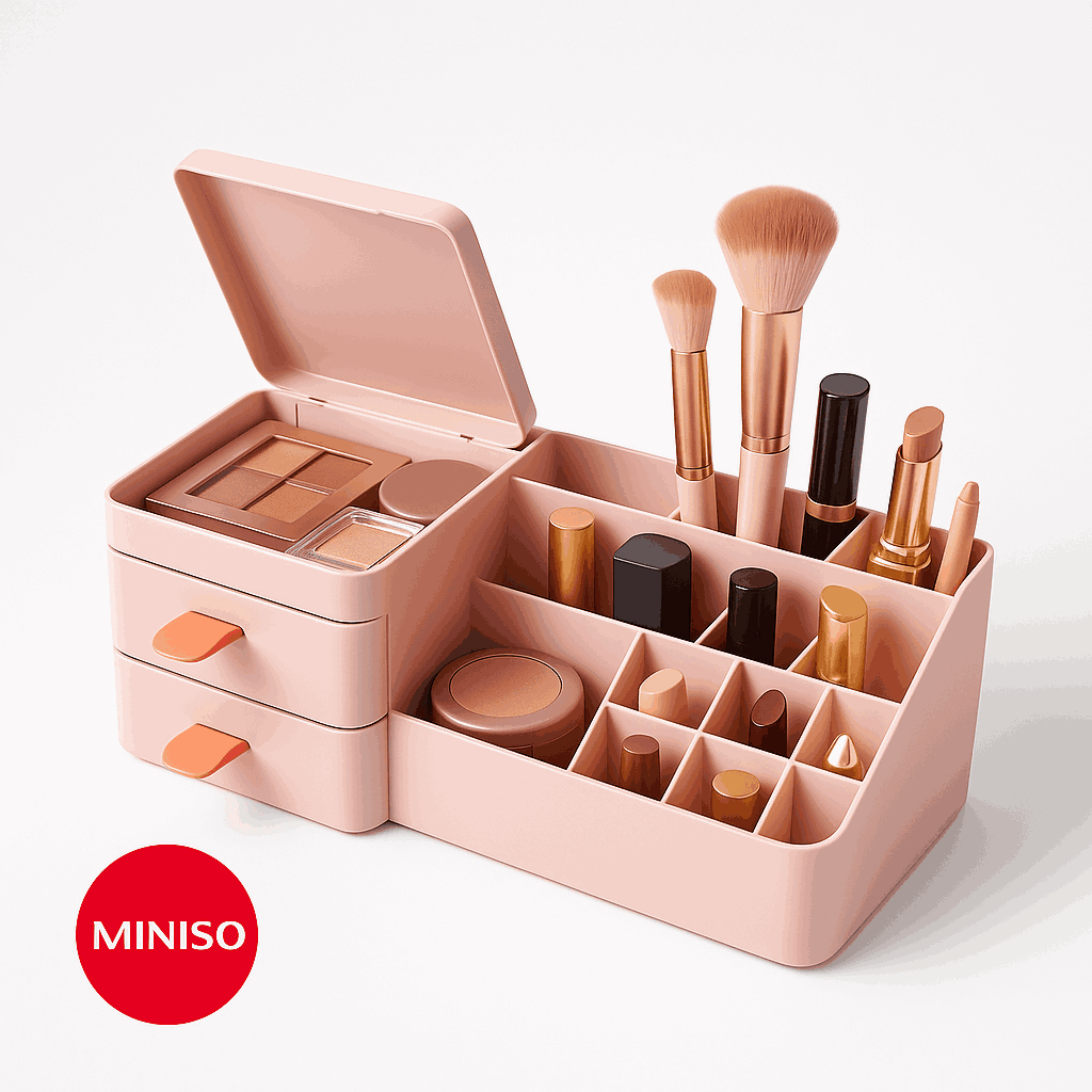 Macaron Series Multifunctional Makeup Organizer (Pink)