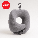 Foldable Number Zero Neck Pillow With Hook (Gray)