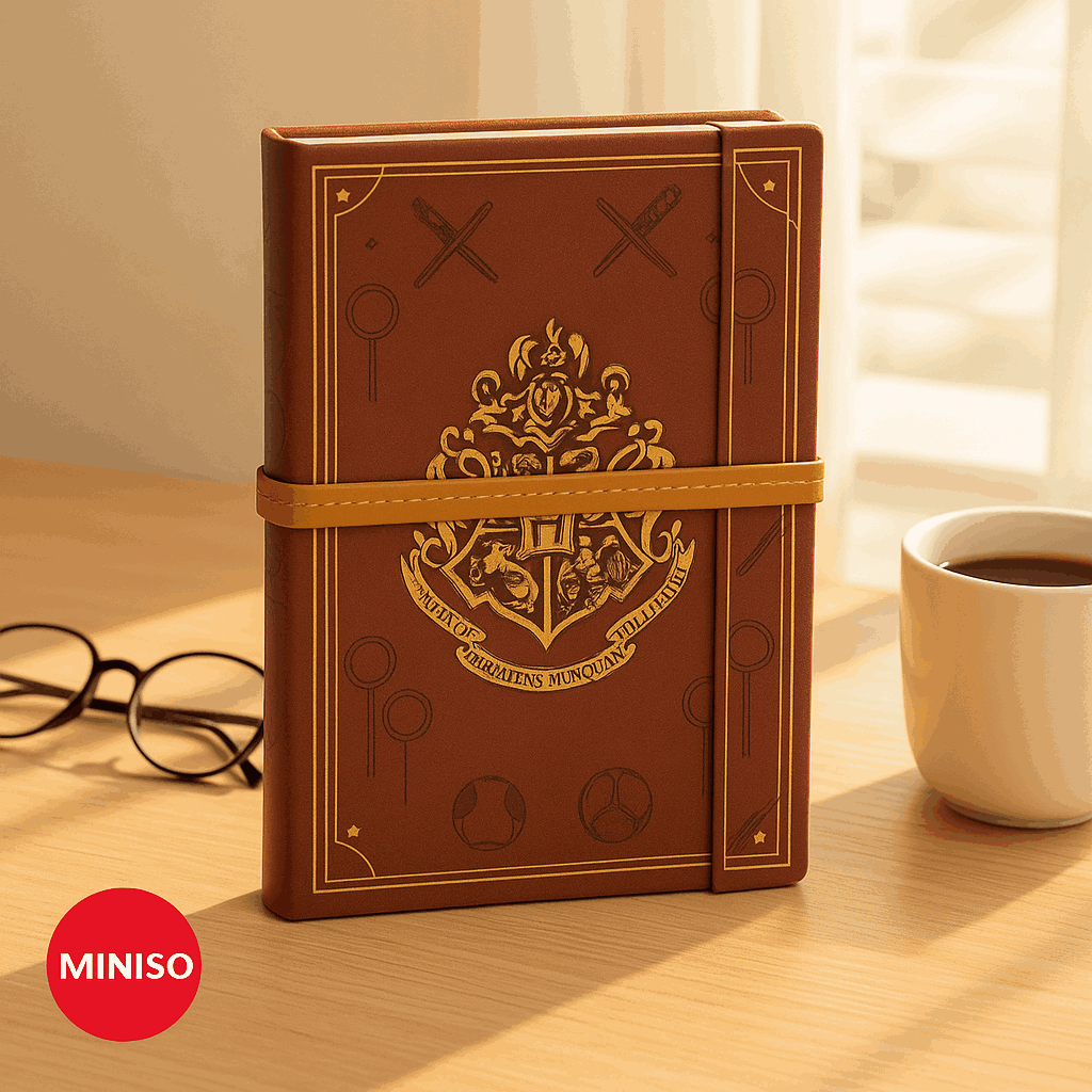 Harry Potter A5 PU Gold Stamp Hardcover Book With Band (80 Sheets)