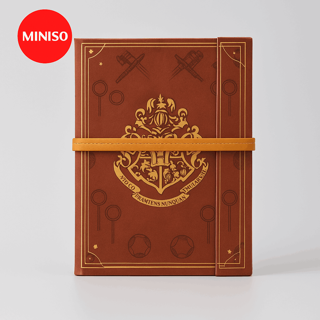 Harry Potter A5 PU Gold Stamp Hardcover Book With Band (80 Sheets)