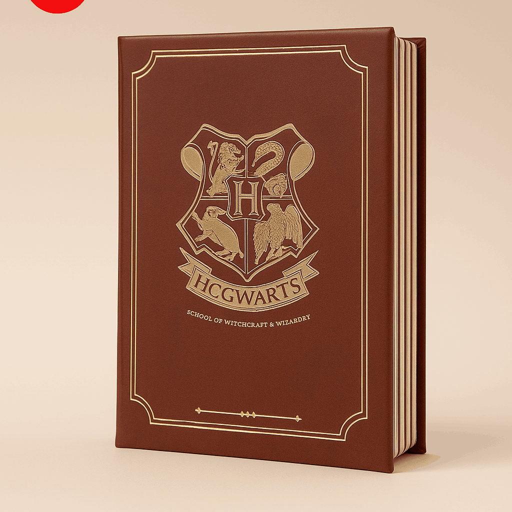 Harry Potter Collection Hogwarts PU Hardcover Book With Striped Edges (208 Sheets)