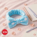 Flannel Bowknot Headband (Polka Dot)