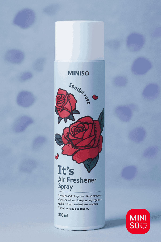 Miniso Pure Delight Air Freshener Spray 300ML (Sandal Rose) Miniso