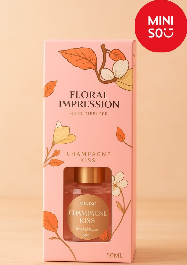 Miniso Floral Impression Reed Diffuser 50ML(Champagne Kiss)