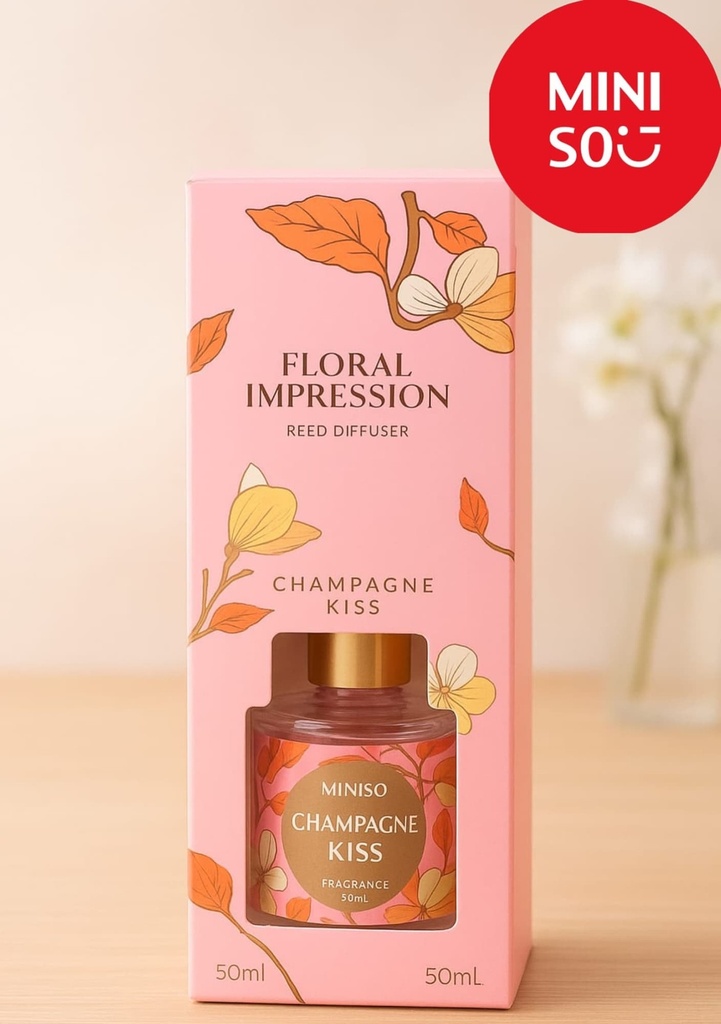 Miniso Floral Impression Reed Diffuser 50ML(Champagne Kiss)