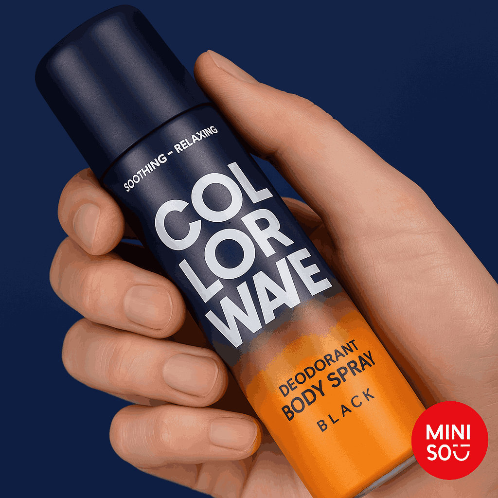 Miniso Color Wave Deodarant Body Spray (Black)